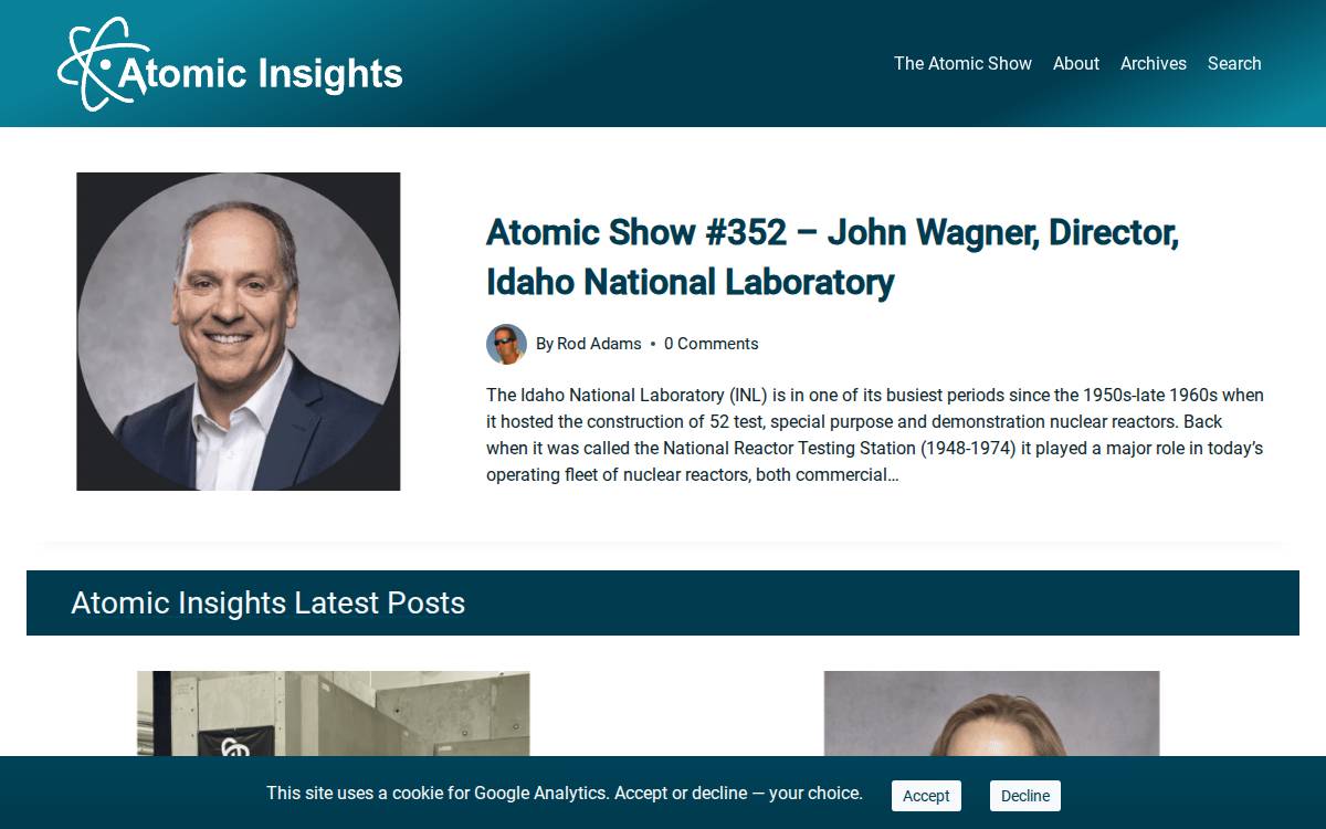 Atomic Insights website preview
