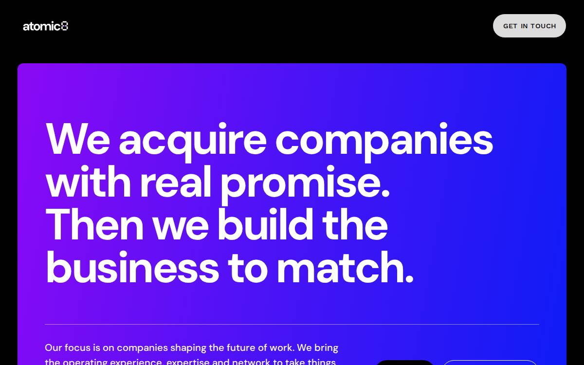 Atomic8 website preview