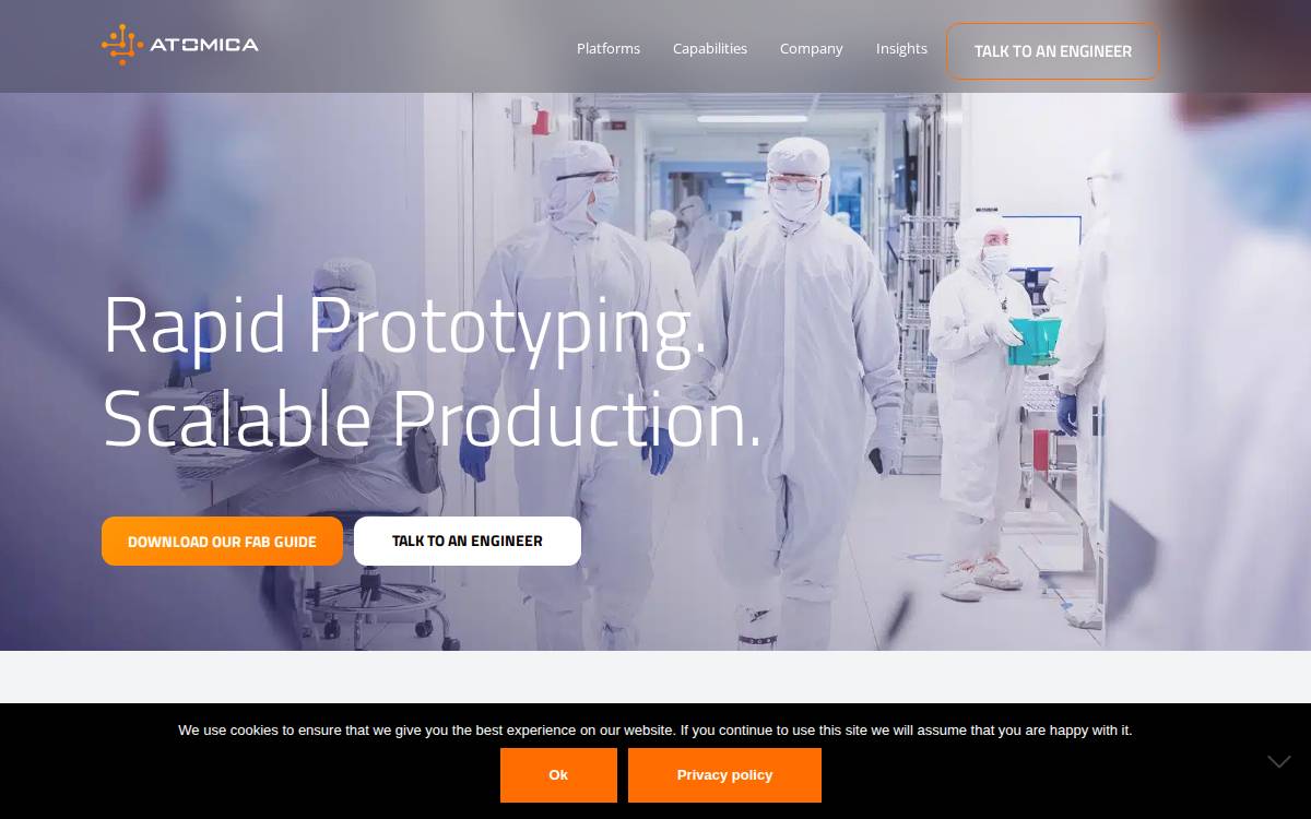 Atomica website preview