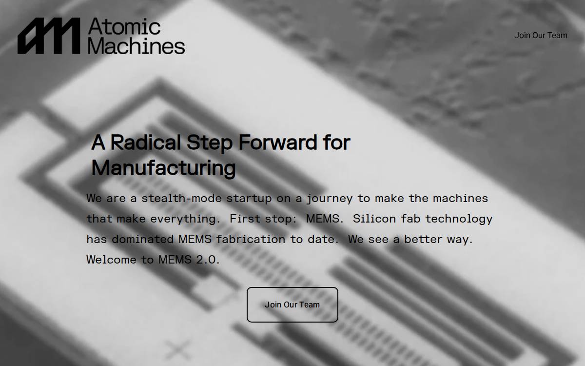 Atomic Machines website preview