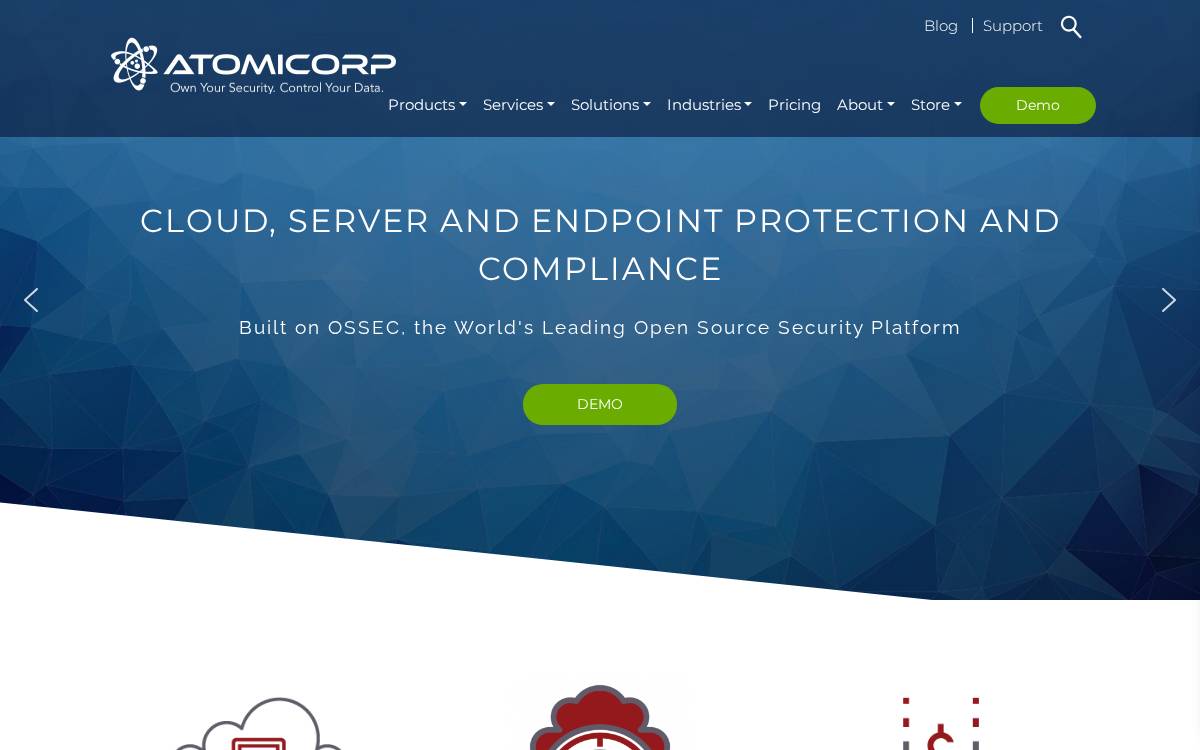 Atomicorp website preview