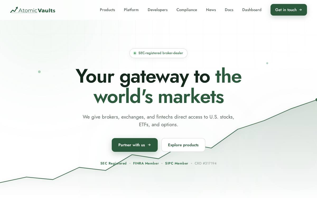 Atomicvaults website preview