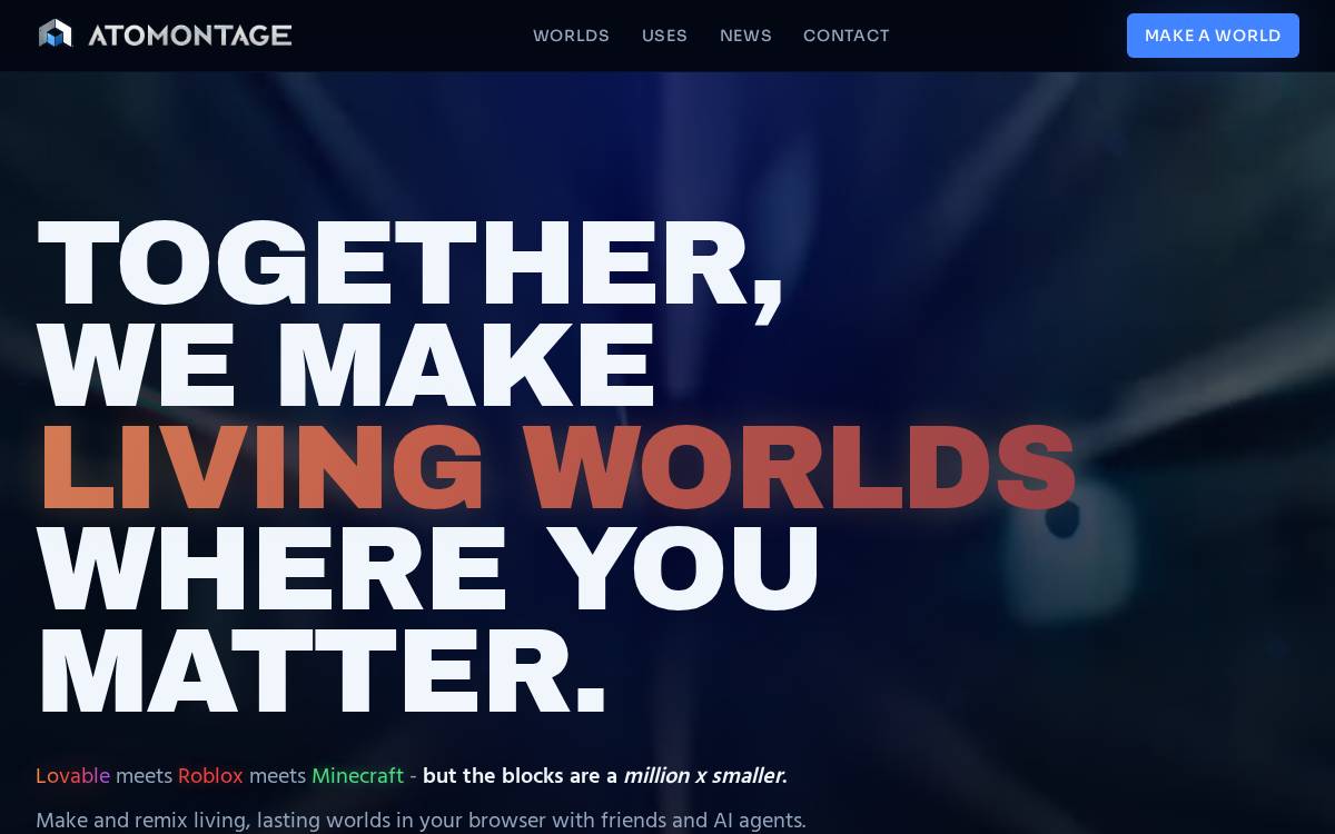 Atomontage website preview