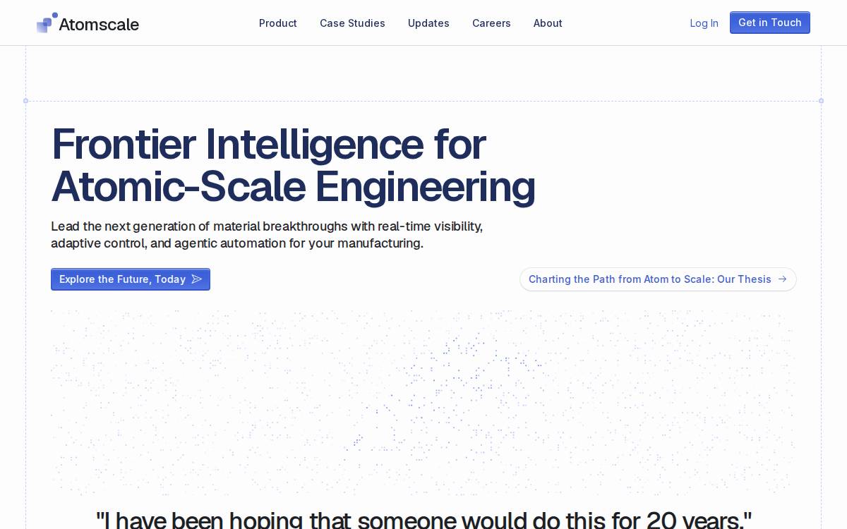 Atomscale website preview