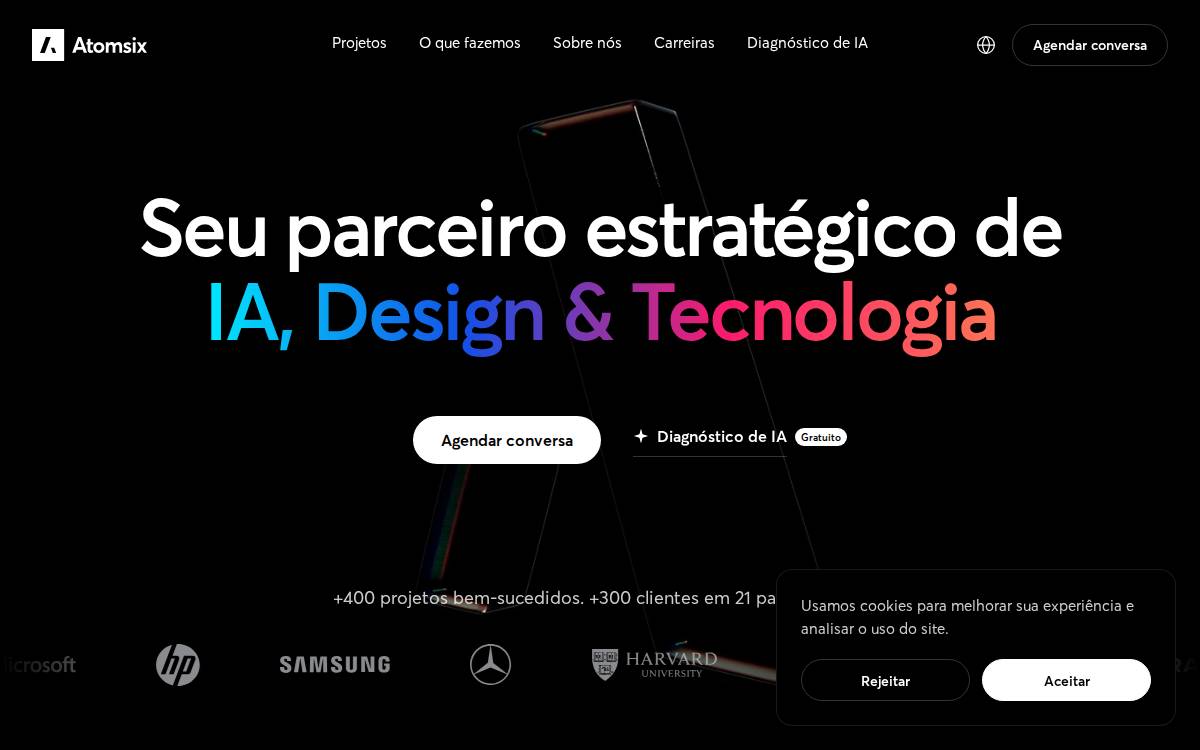 Atomsixstudio website preview