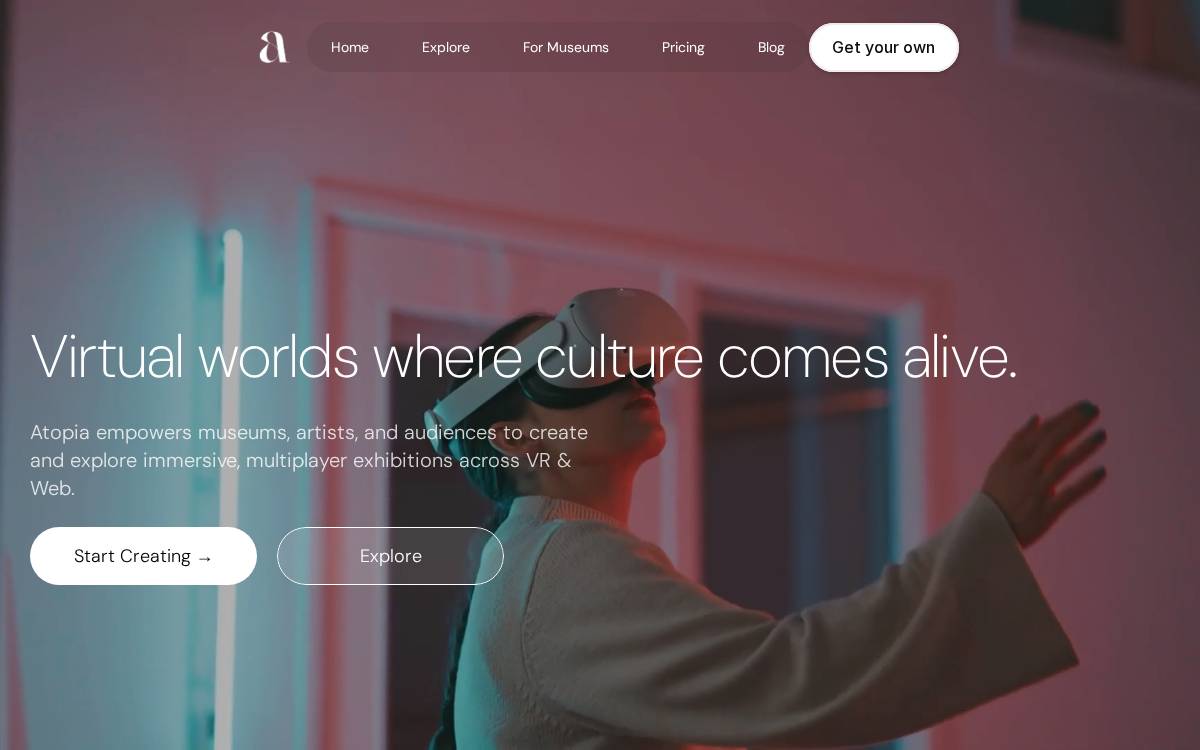 Atopia website preview