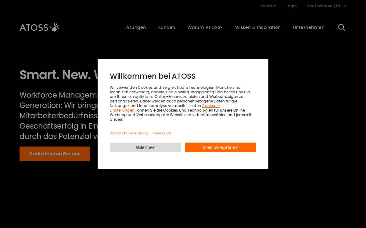 Atoss website preview
