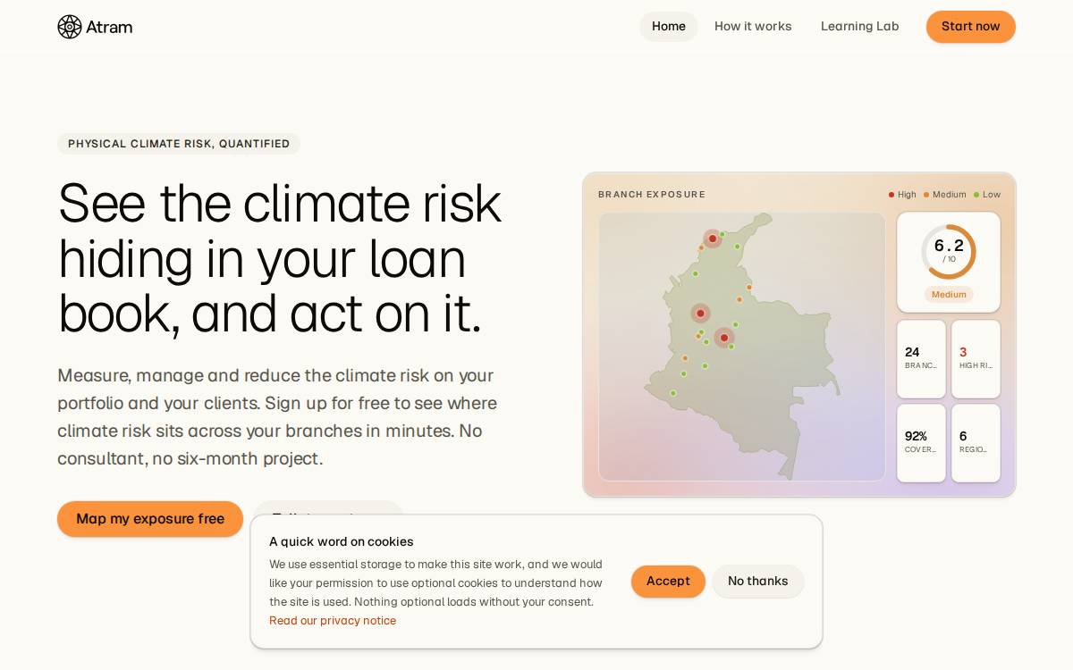 Atram website preview