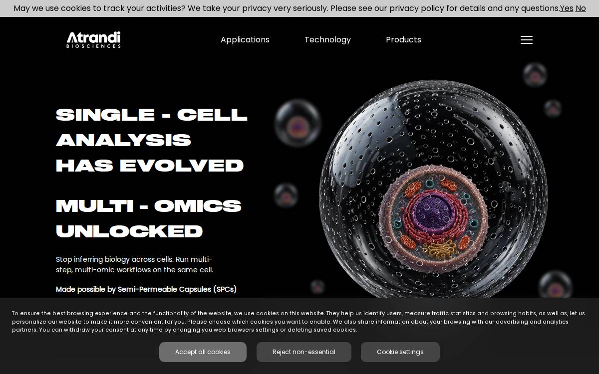 Atrandi Biosciences website preview