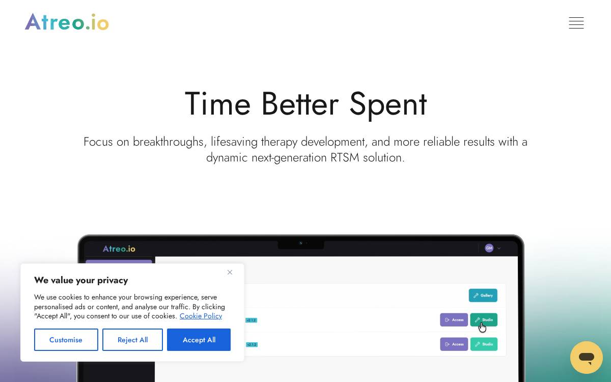 Atreo website preview