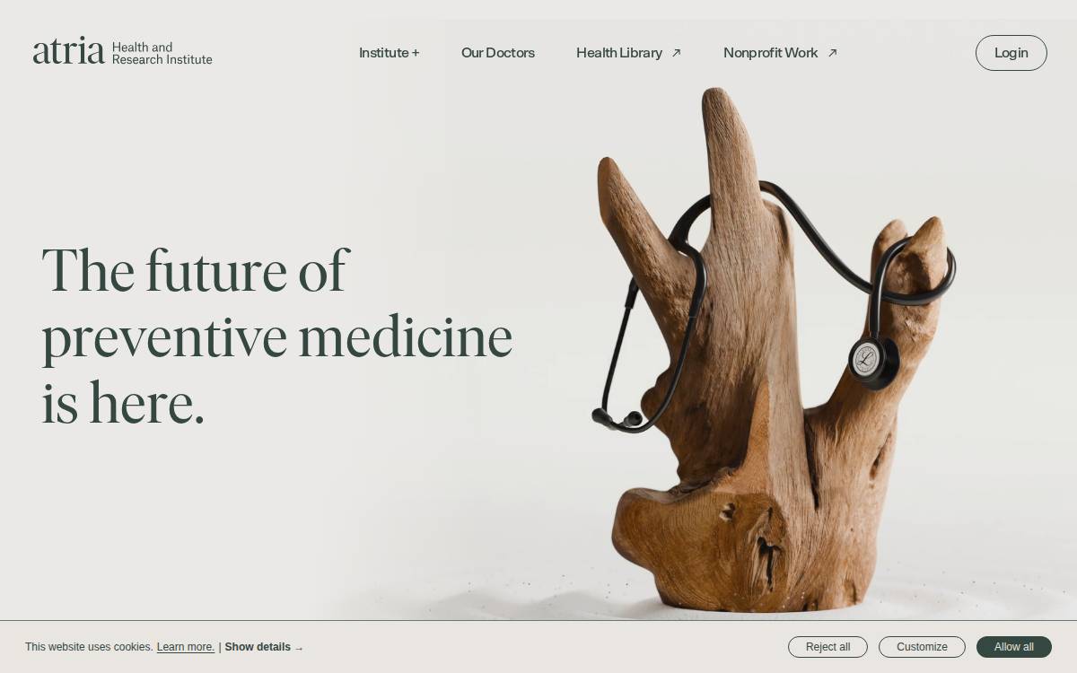 Atria website preview