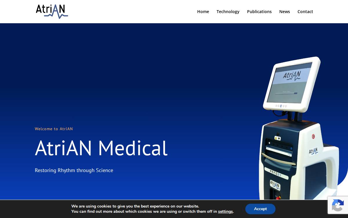 Atrianmedical website preview