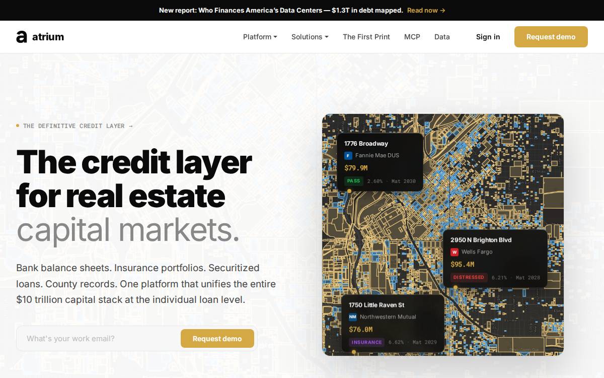 Atriumdata website preview