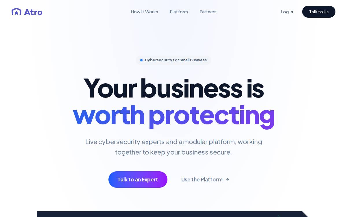 Atro website preview