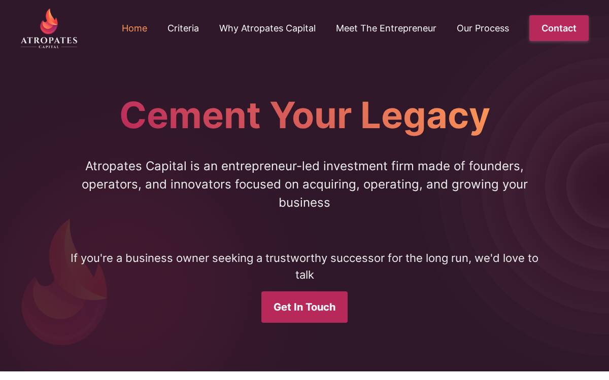 Atropates website preview