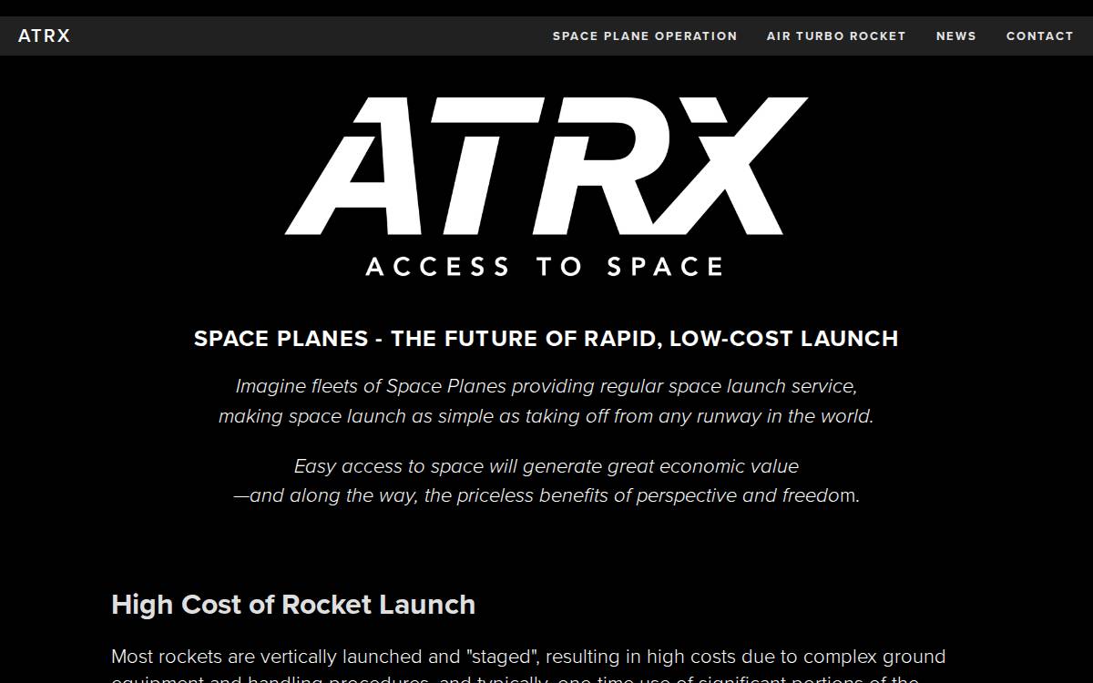 ATRX website preview
