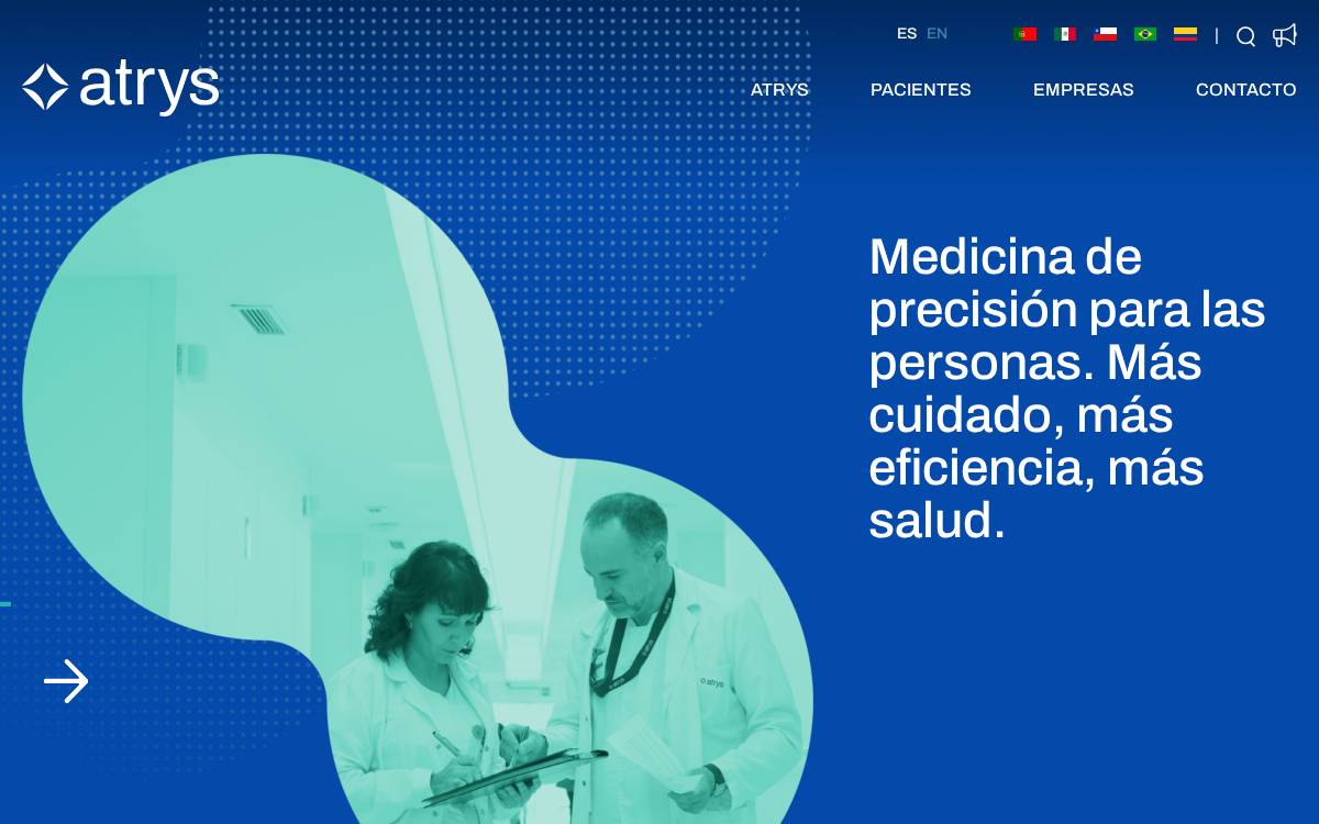 Atrys Health website preview