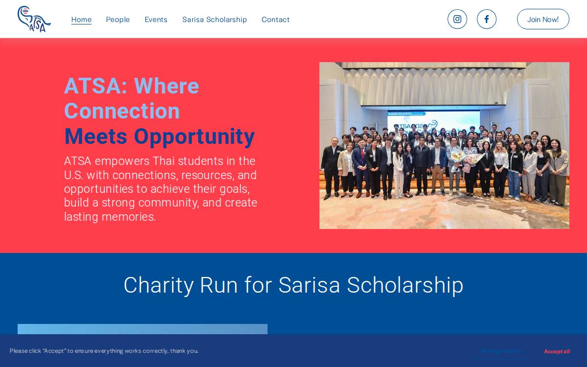 ATSA: Where Connection Meets Opportunity website preview