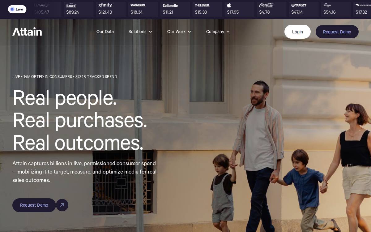 Attain website preview