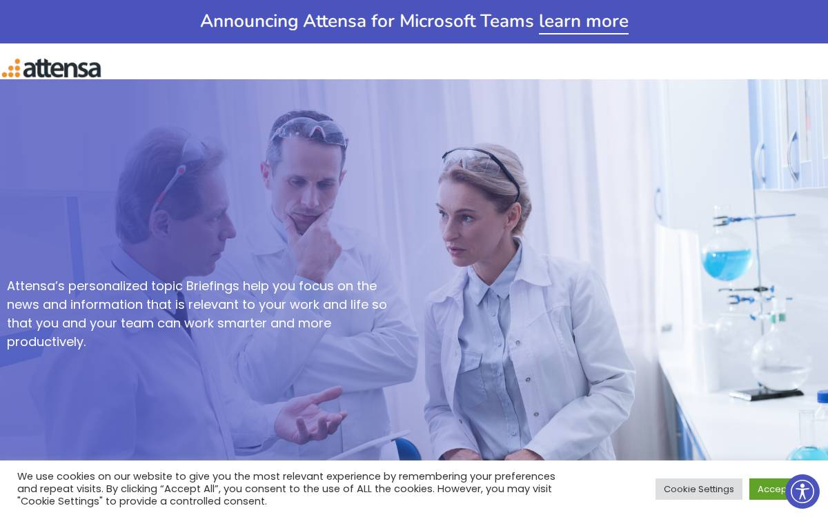Attensa website preview