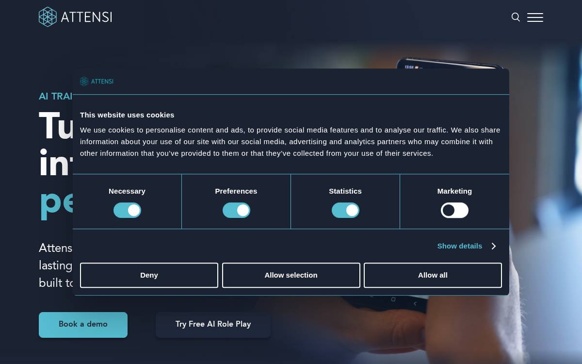 Attensi website preview