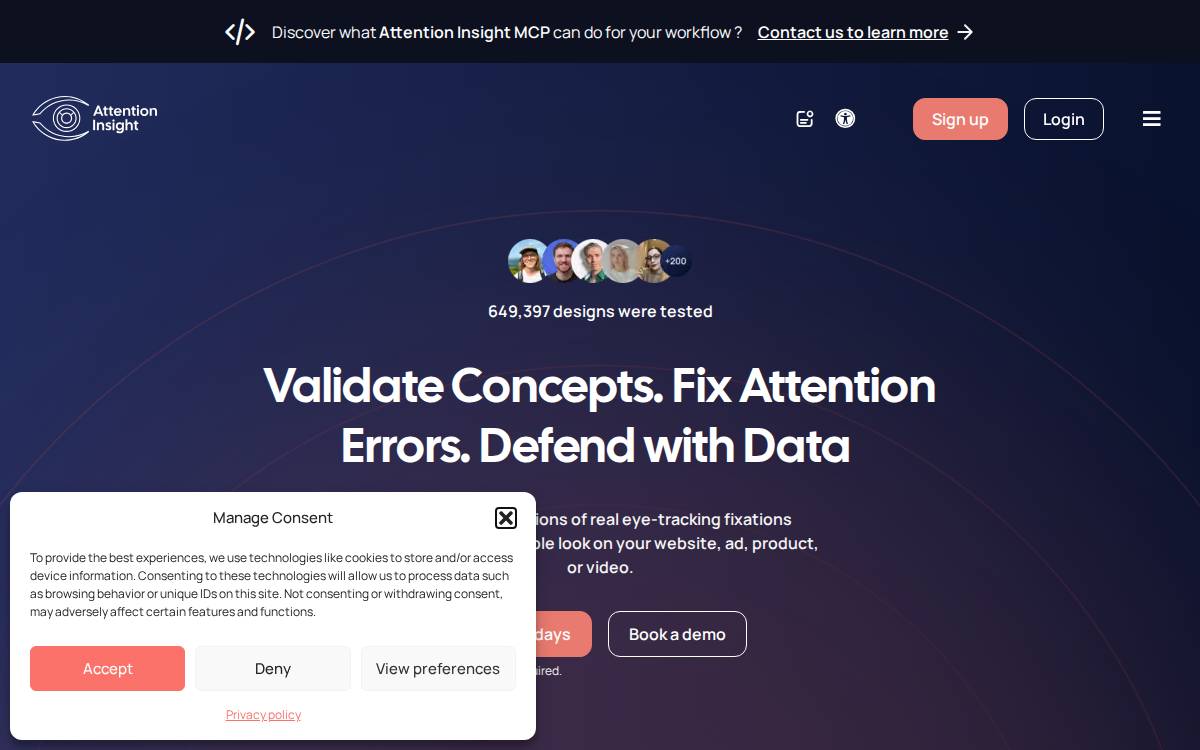 Attention website preview