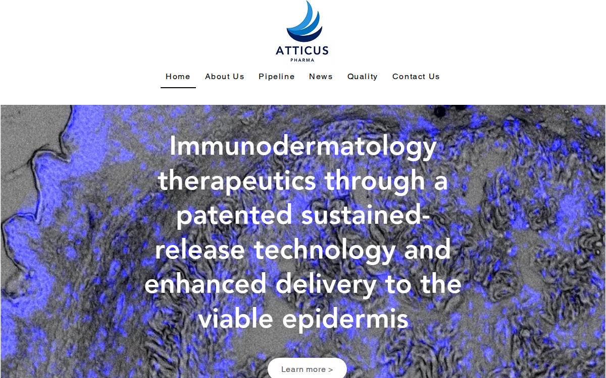 Atticus Pharma website preview