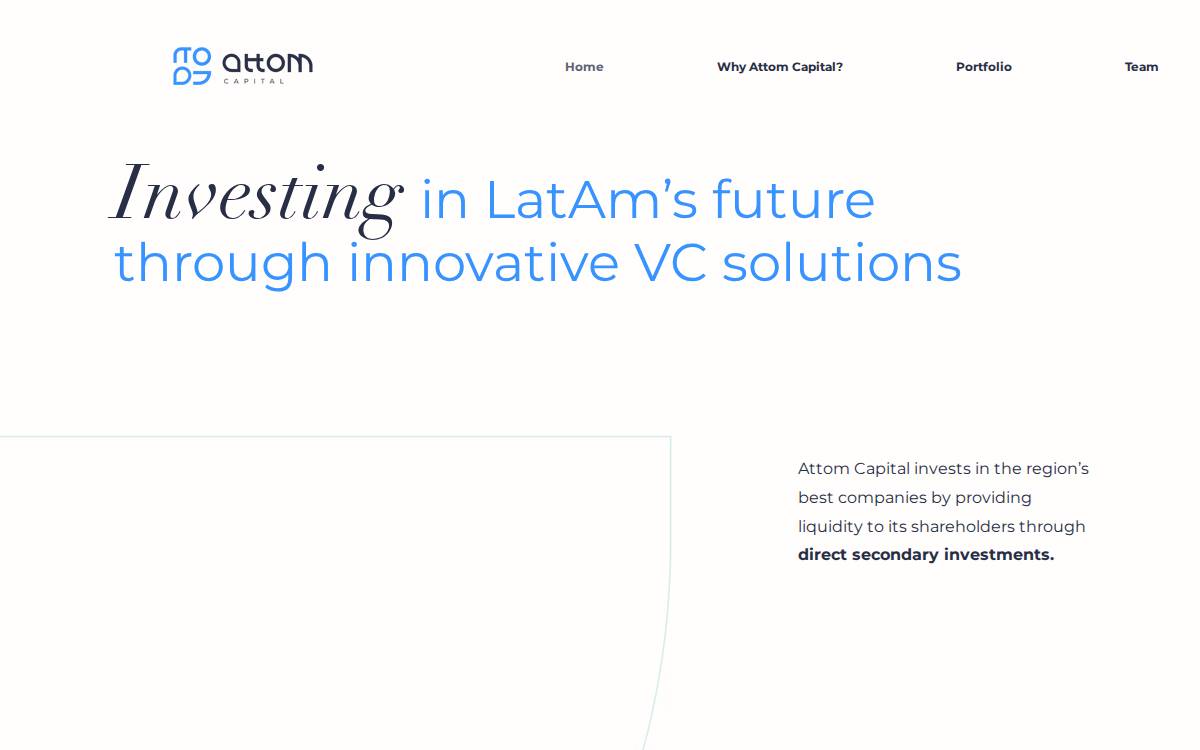 Attom Capital website preview