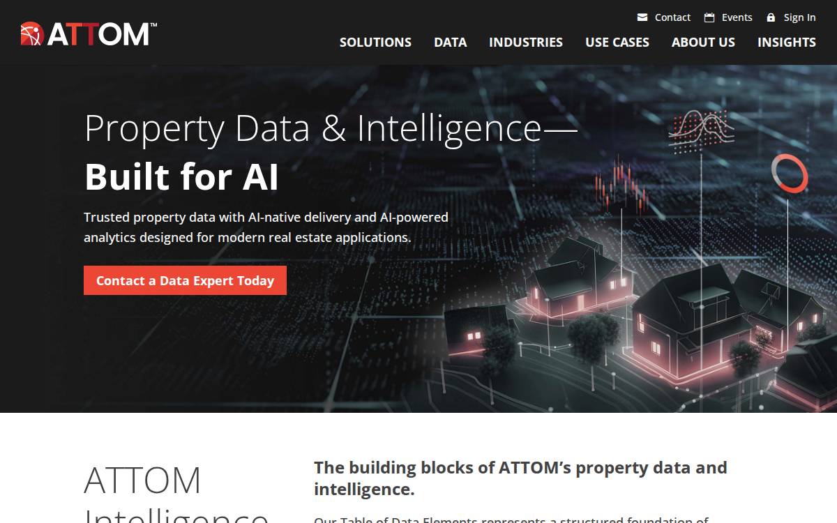 Attomdata website preview