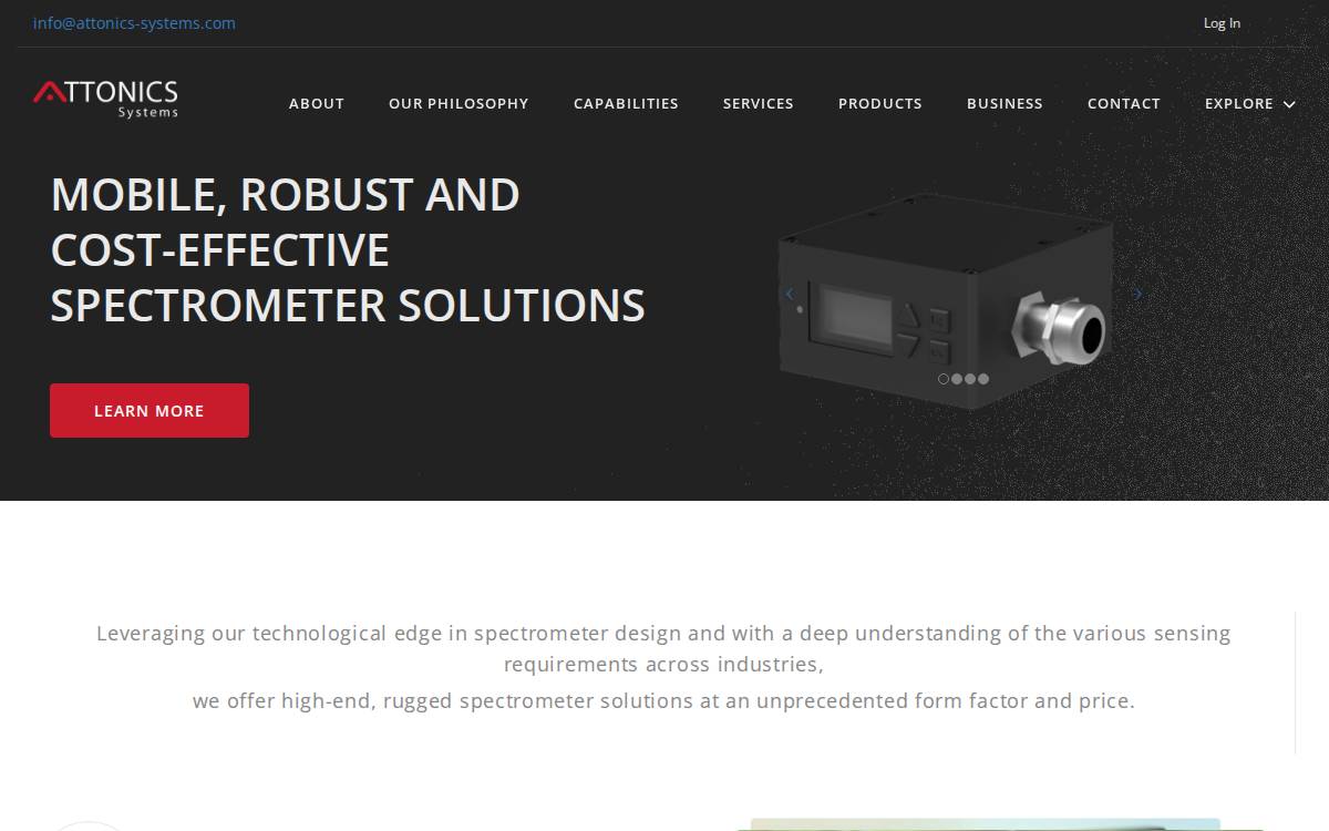 Attonics website preview
