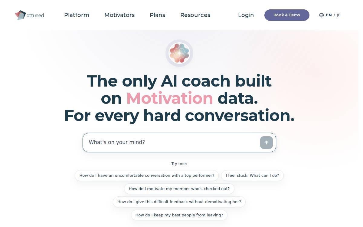 Attuned website preview