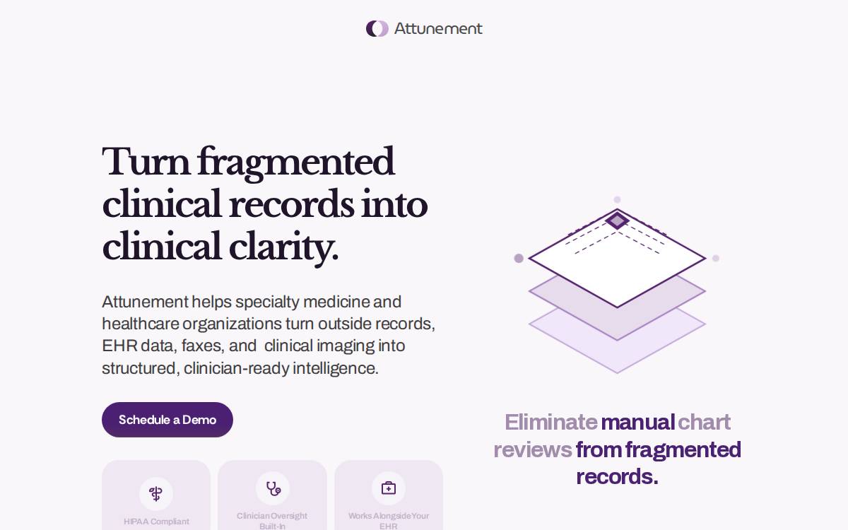 Attunement website preview