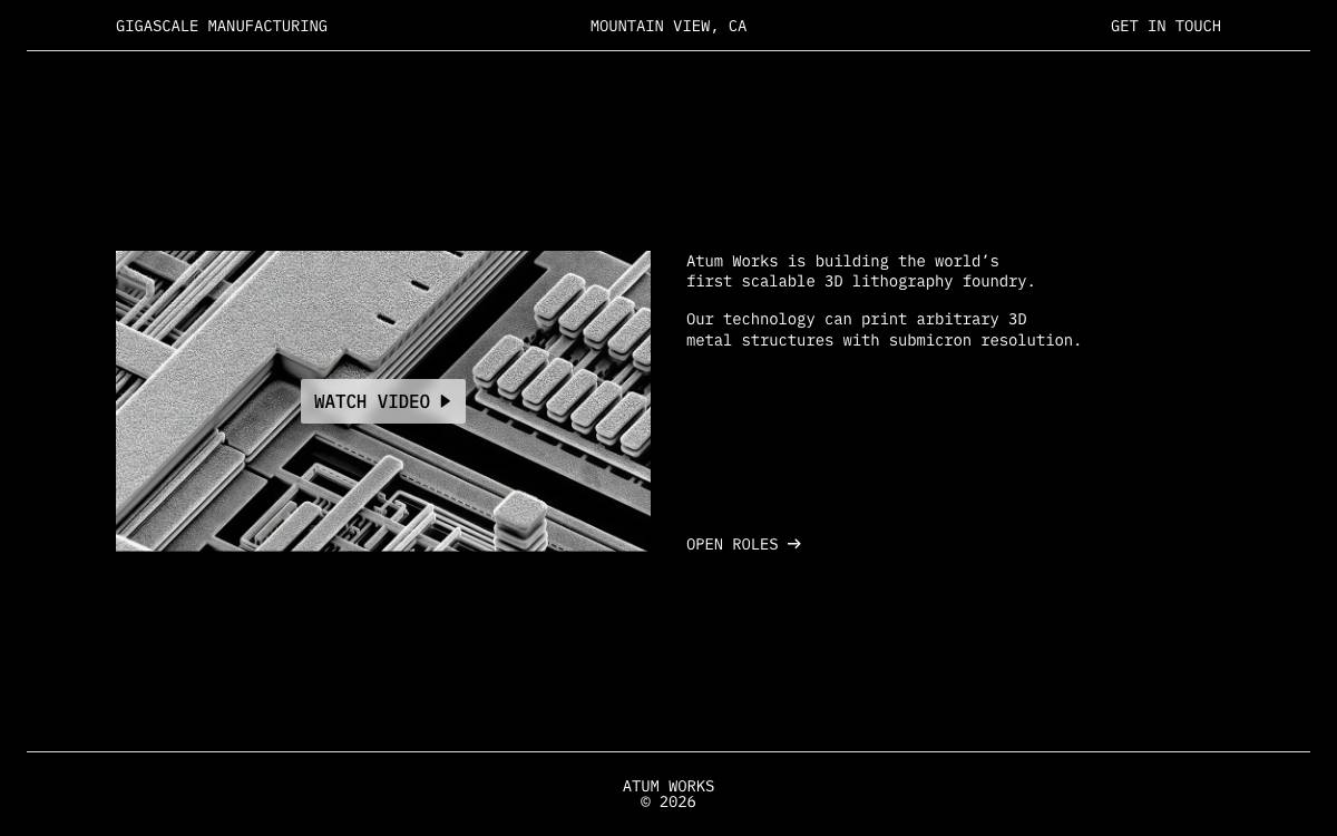 Atum Works website preview