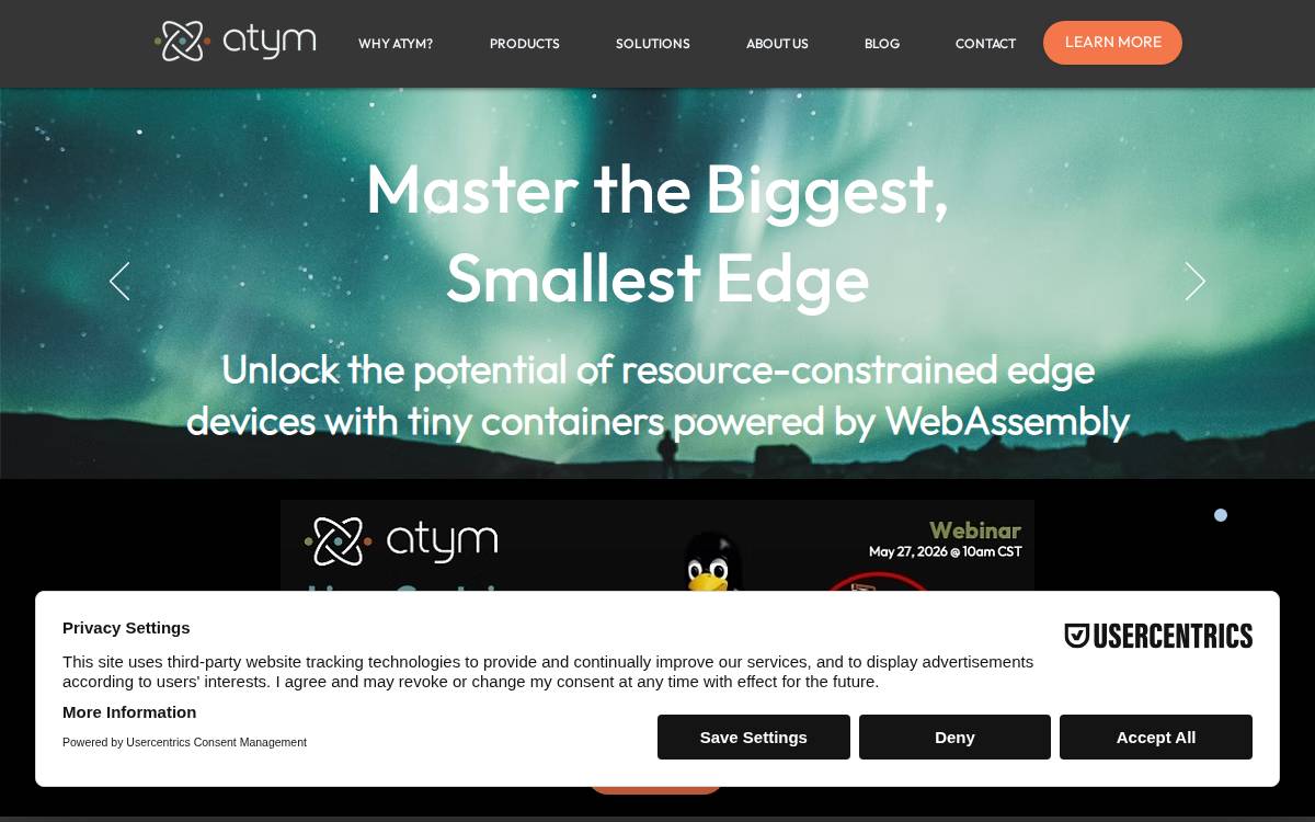 Atym website preview