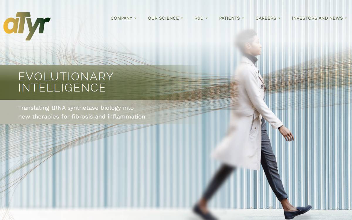 aTYR PHARMA website preview