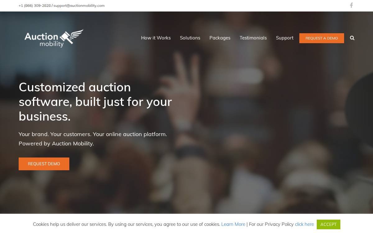 Auction Mobility website preview