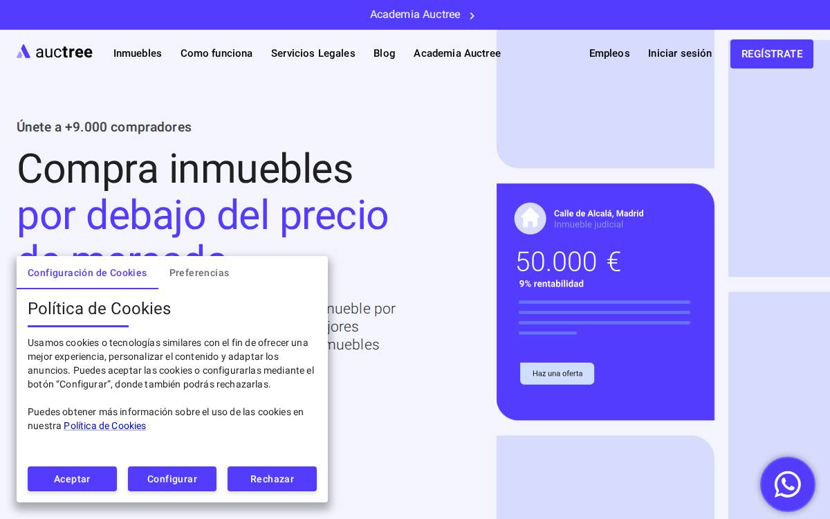 Auctree website preview