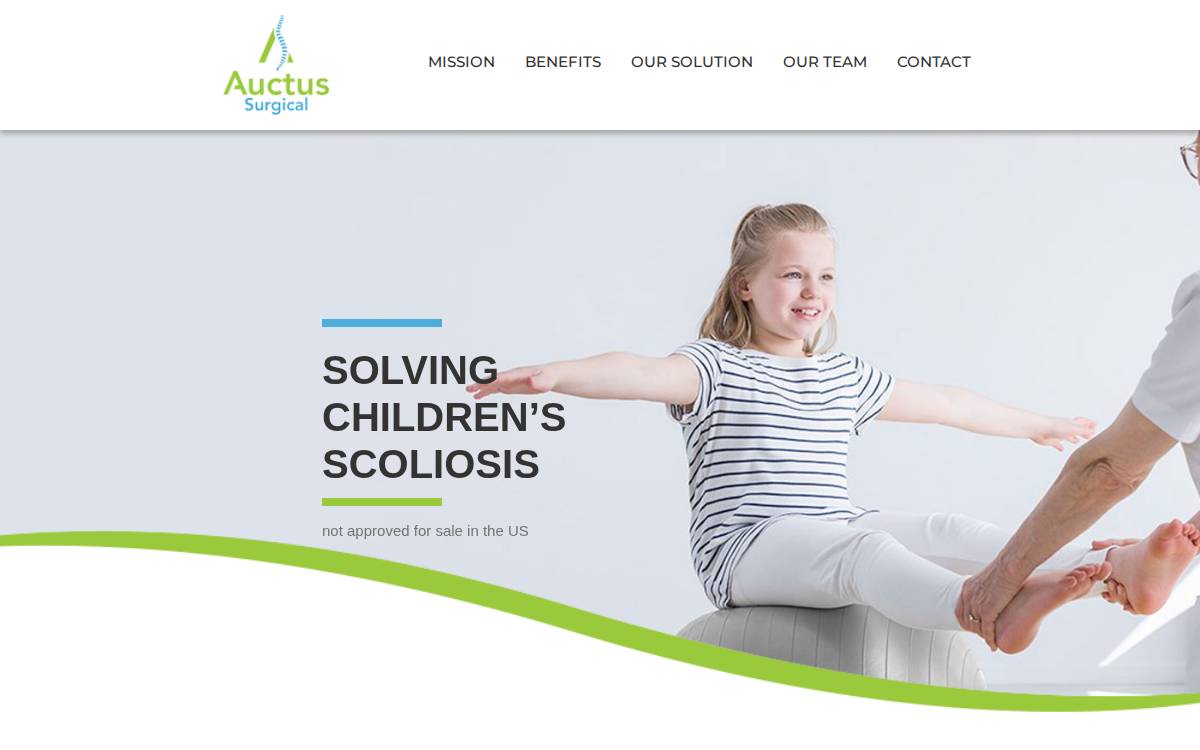 Auctus Surgical website preview