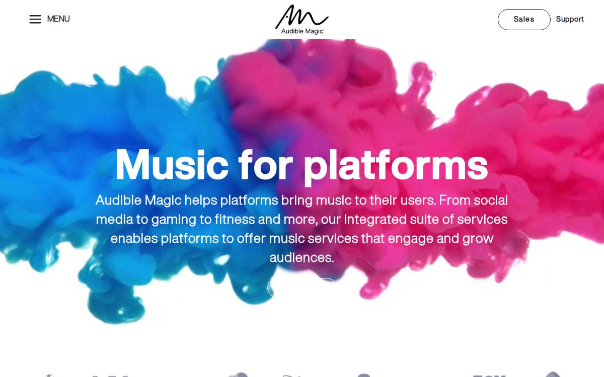 Audible Magic website preview