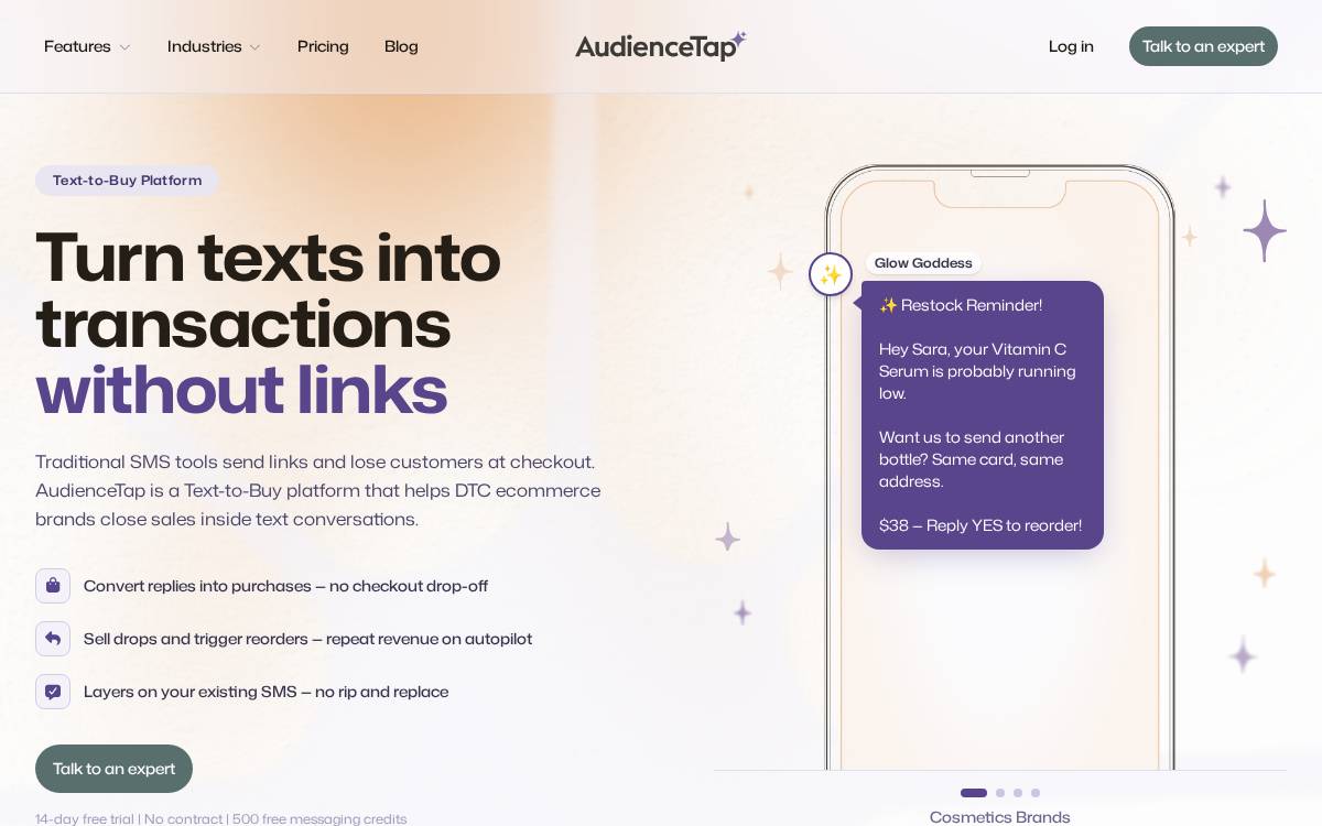 AudienceTap website preview