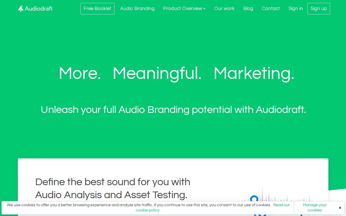 Audiodraft website preview
