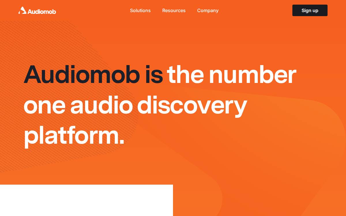 Audiomob website preview
