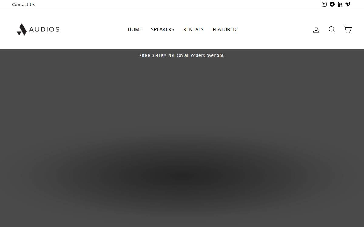 Audios website preview