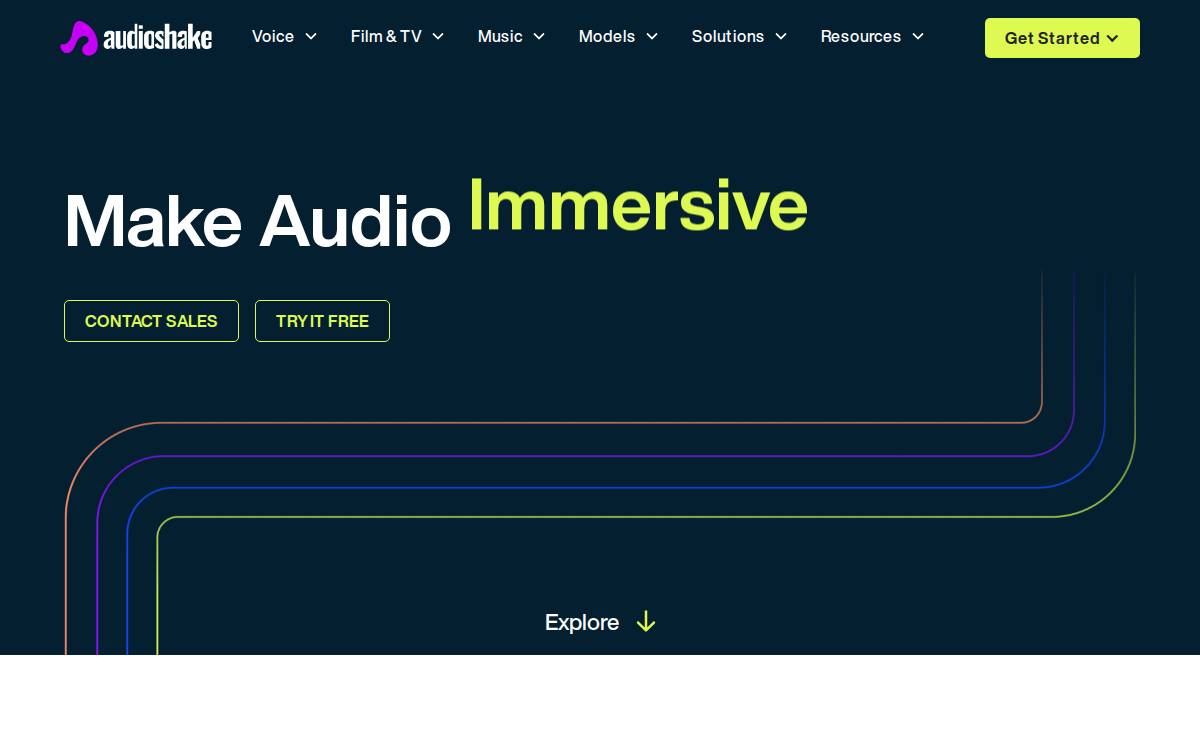 AudioShake new website preview