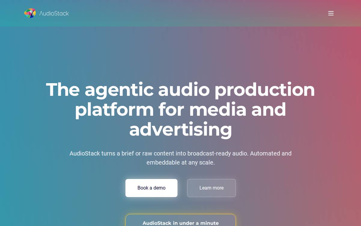 AudioStack website preview