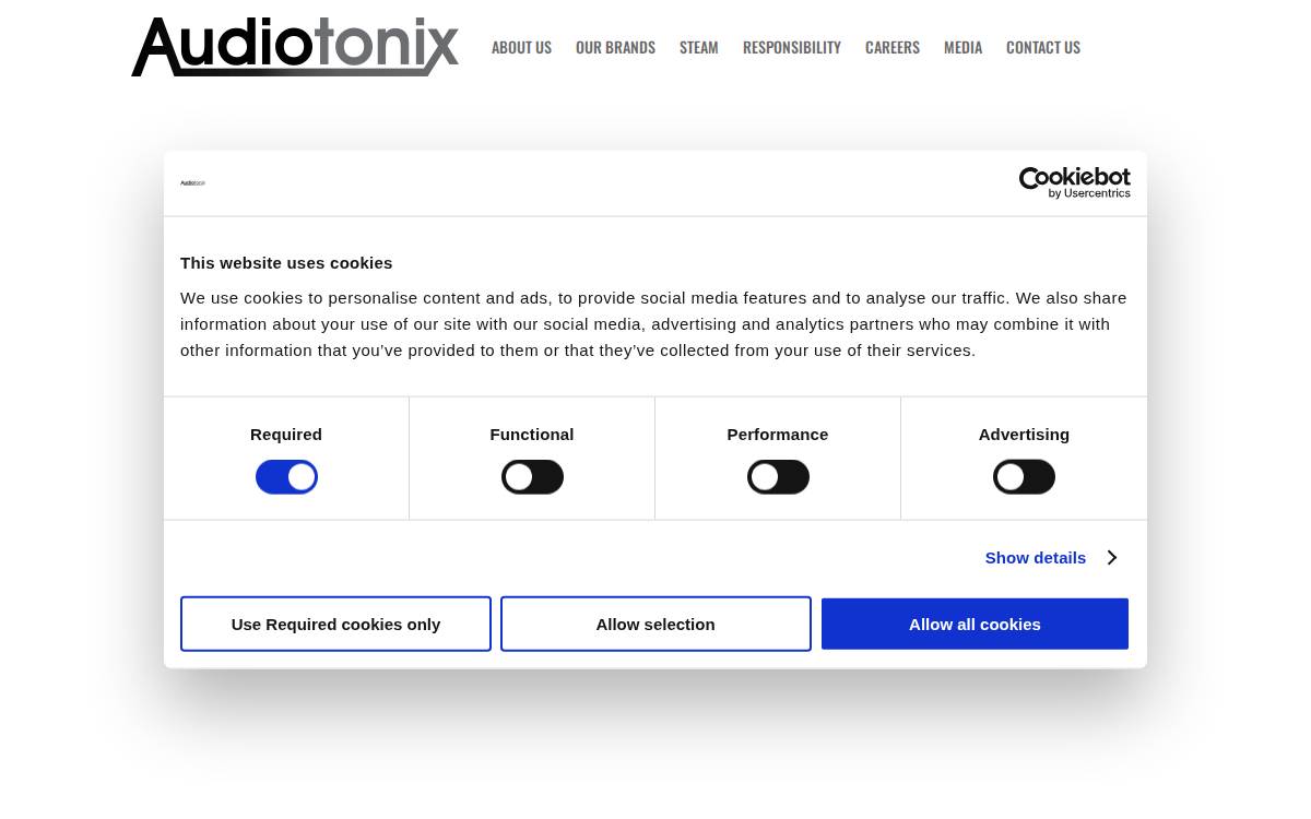 Audiotonix website preview