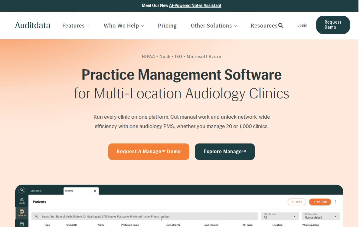 Auditdata website preview