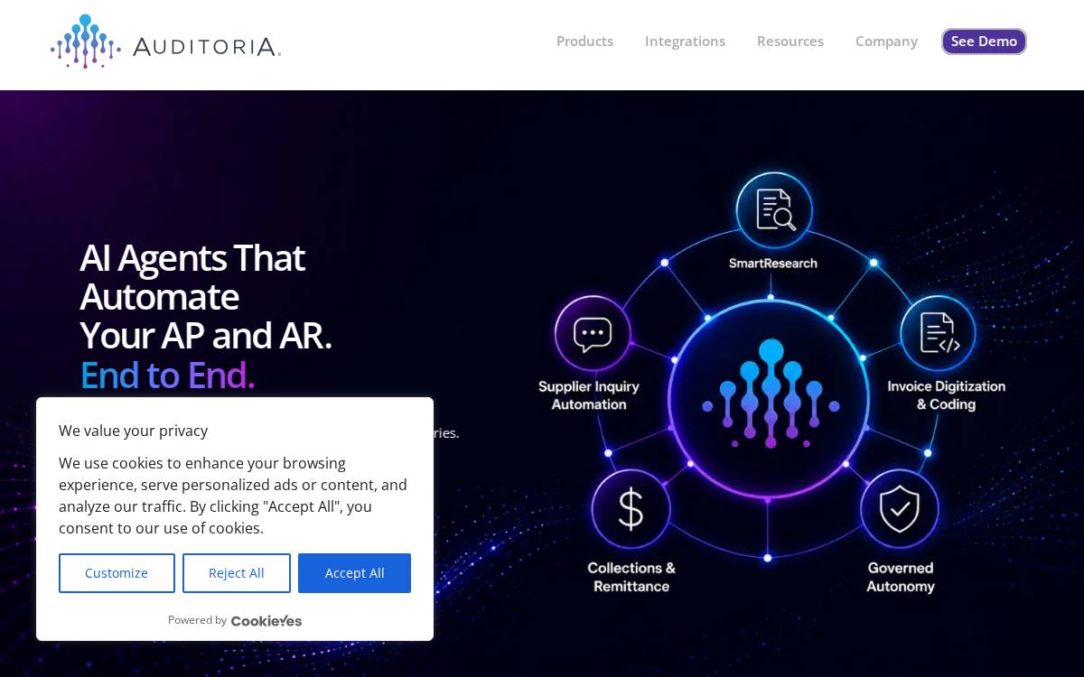 Auditoria website preview