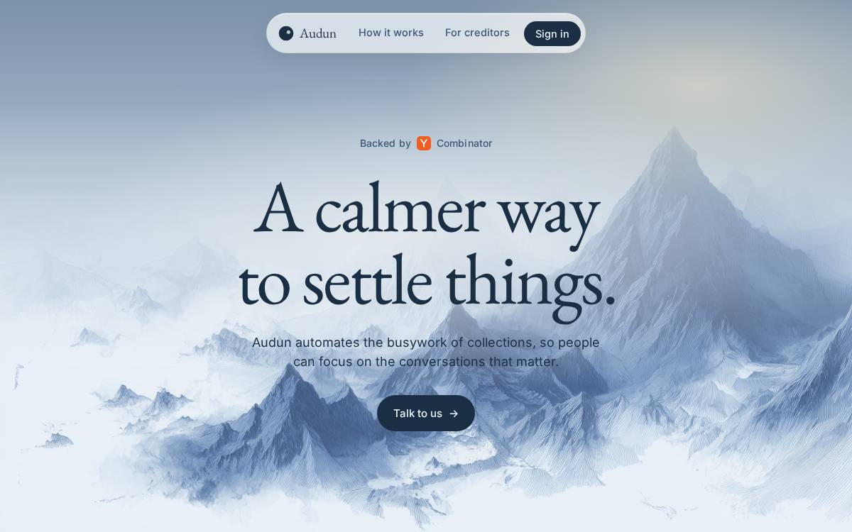 Audun website preview
