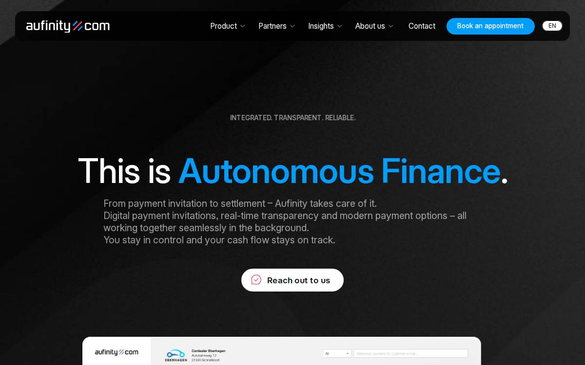 Aufinity Group website preview